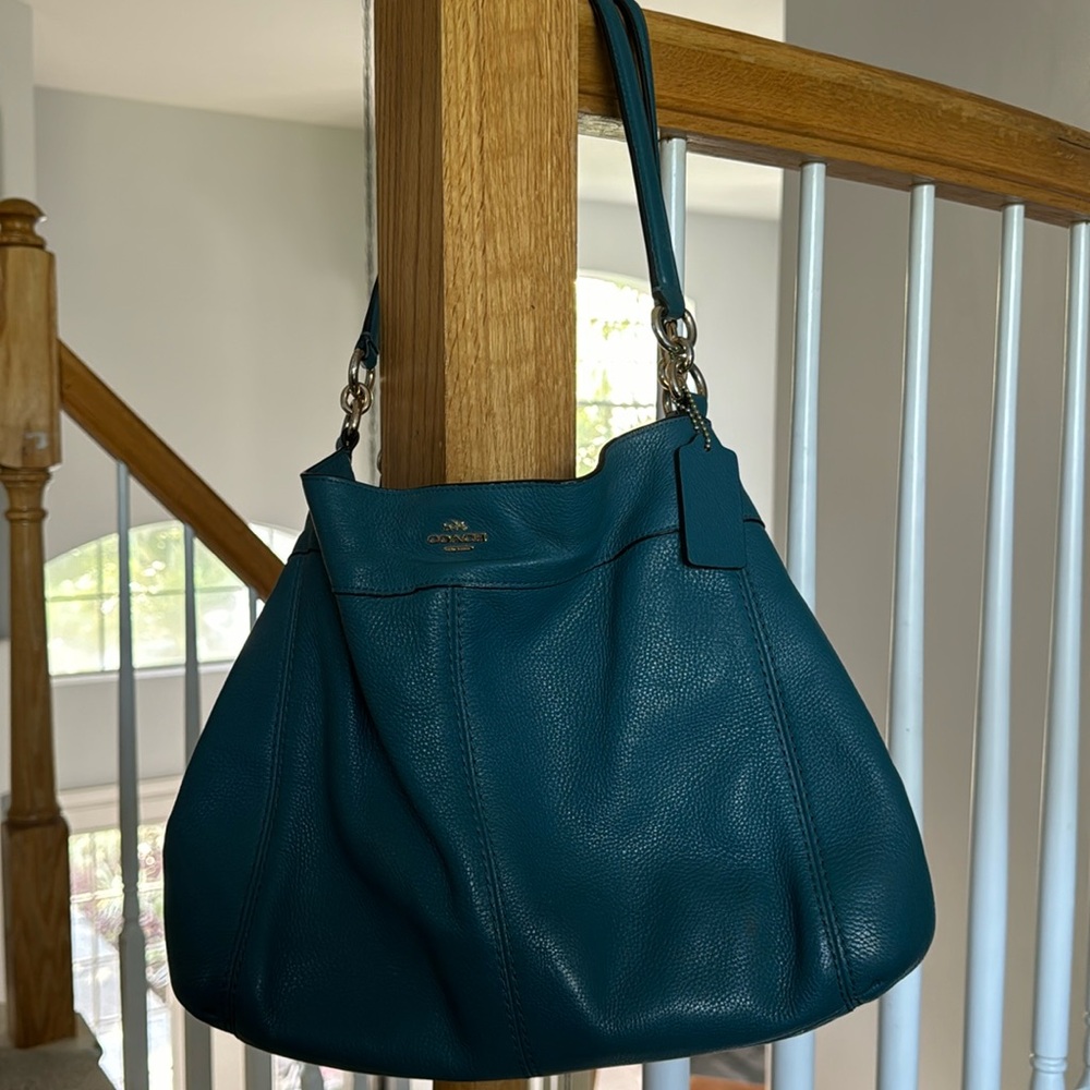 Coach hobo Teal blue